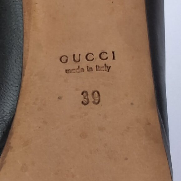 Gucci Black Pumps Size 39 Womens 9 Black Calfskin Platform Square Toe Pumps - Picture 5 of 8